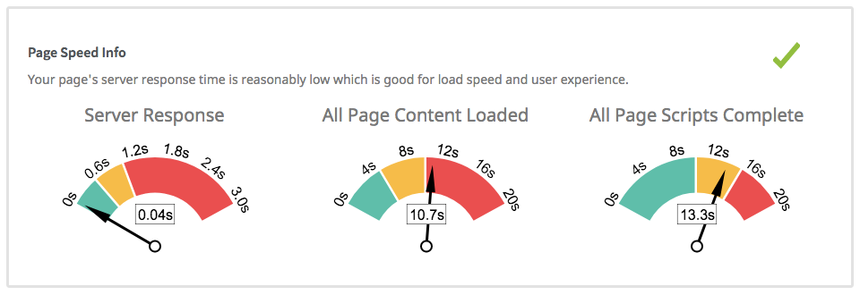 pagespeed sonuçları